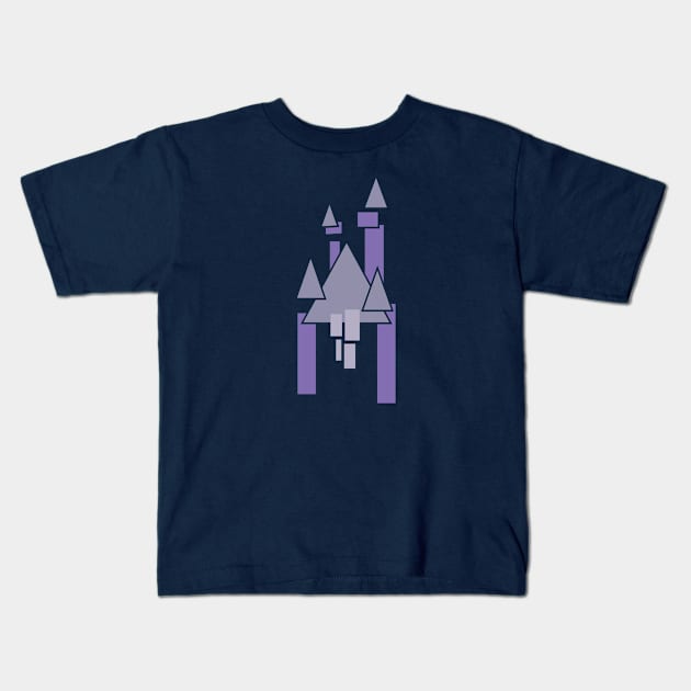 Castle Geometric Purple Kids T-Shirt by Heyday Threads